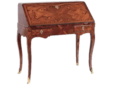 Bureau de pente d'époque Louis XV Restauration de meubles à Paris - Vincennes. Historique du Bureau de pente d'époque Louis XV