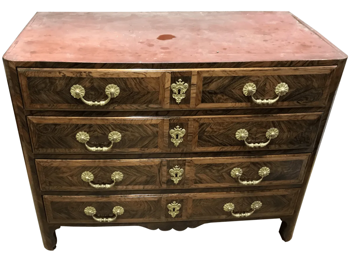 Après restauration. Commode Louis XIV Après restauration. Restauration à Paris - Vincennes d'une commode Louis XIV