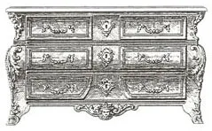 Commode tombeau Régence Commode tombeau Régence